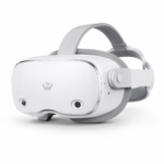All-in-One Standalone Virtual Reality Headset – Modern White Wireless VR Goggles with Dual Tracking Cameras & Adjustable Headstrap