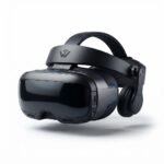 All-in-One Standalone Virtual Reality Headset – Modern Black Wireless VR Goggles with Integrated Headphones & Adjustable Headstrap