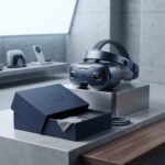 All-in-One Standalone Virtual Reality Headset – Dark Blue / Slate Wireless VR Goggles with Dual Tracking Cameras & Rigid Adjustable Headstrap - Image 2